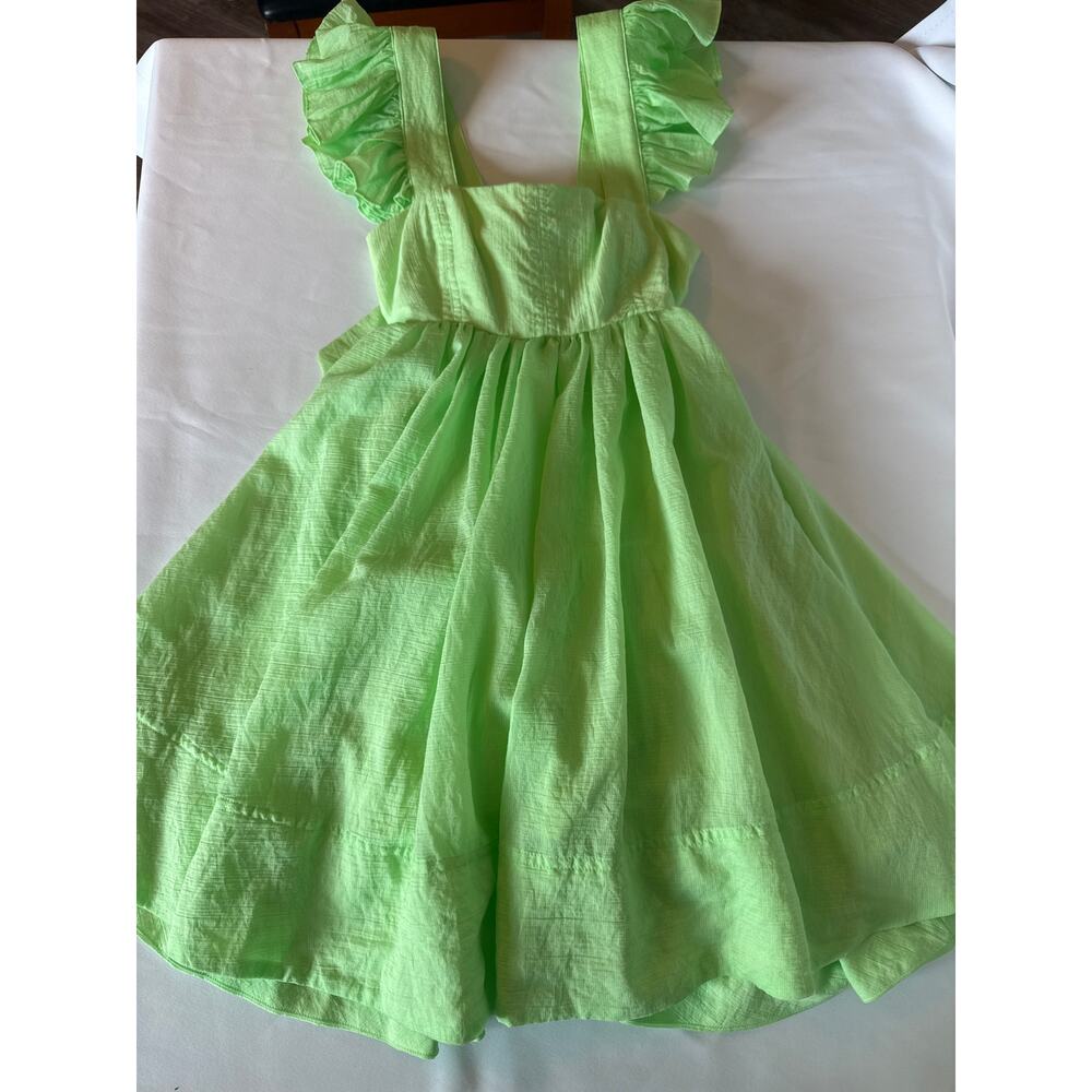 Mable Lime Green Babydoll Mini Dress Small Fairy Fae Cosplay Spring Dress - Picture 7 of 8
